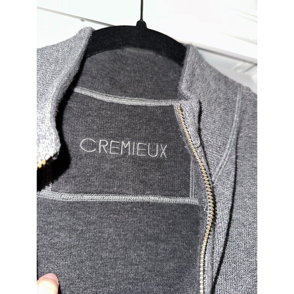 Cremieux Grey Zip Up Sweater - Picture 2 of 3